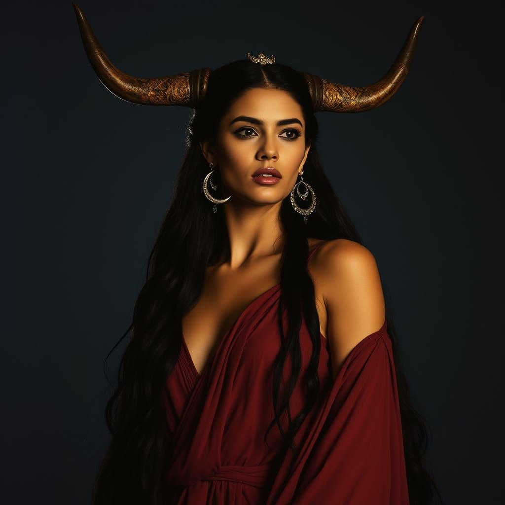 Mysterious Sorceress in Lunar Aura