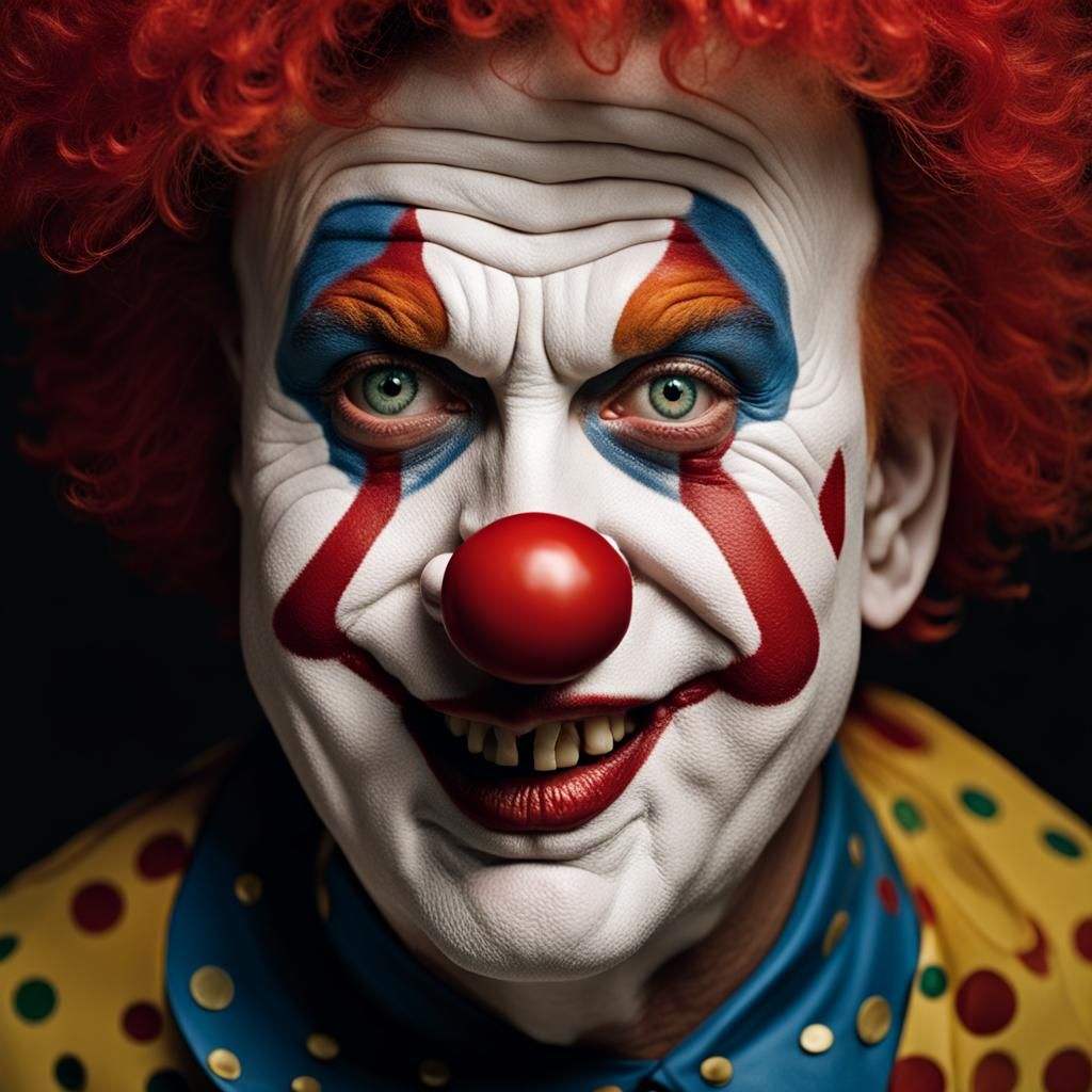 Clown Portrait in Professional Photography Style
