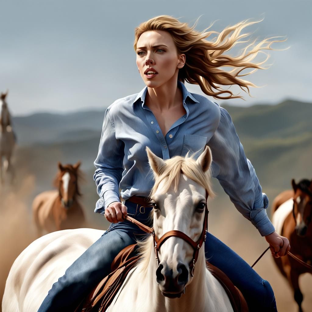 Hyperrealistic Horse Riding Scene in 8k Resolution