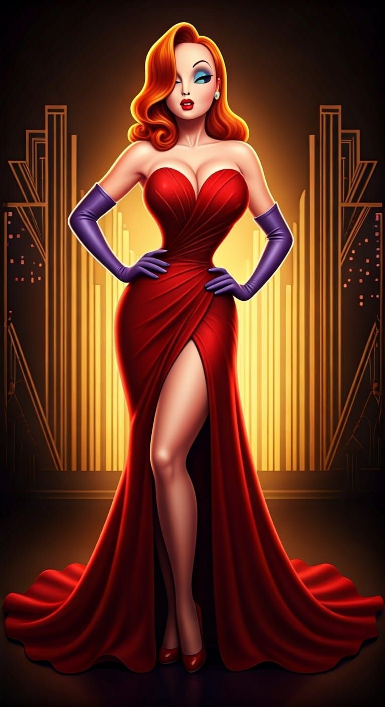 Sultry 1950s Pin-up Goddess in Vintage Hollywood Style