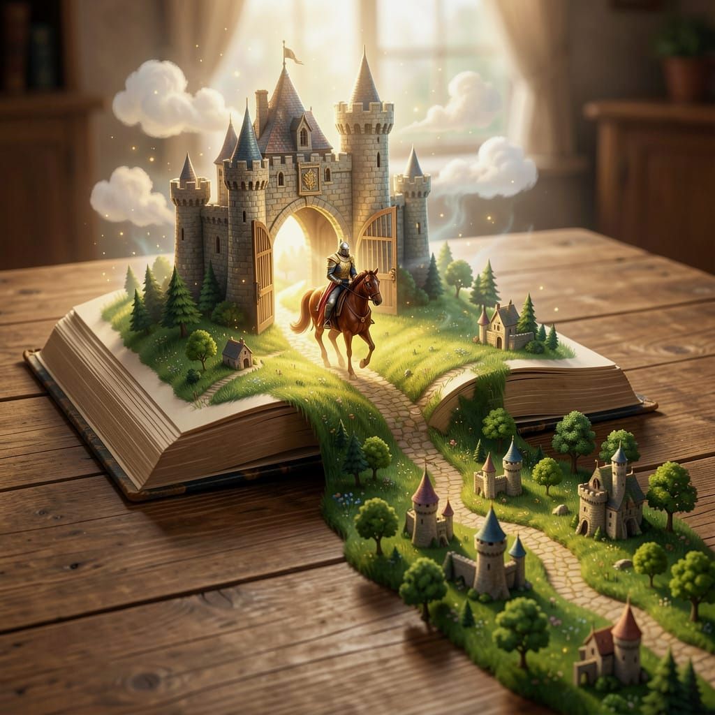 Fantasy Book Unfolds Miniature Medieval World