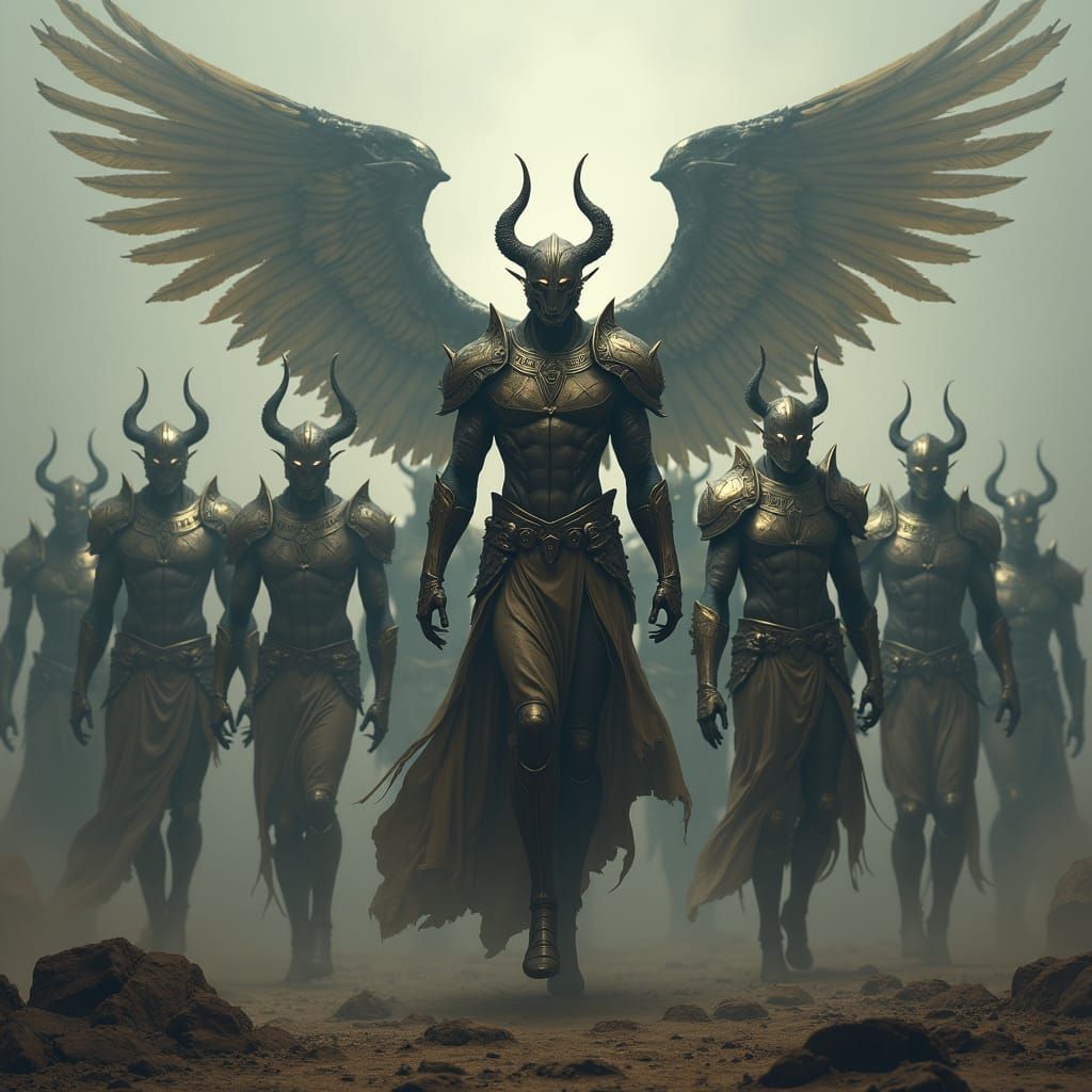 Hybrid Angelic Warriors in Divine March