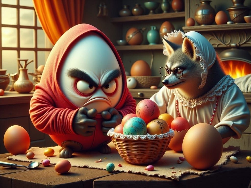Disgruntled Egg in Grandmother's Cottage