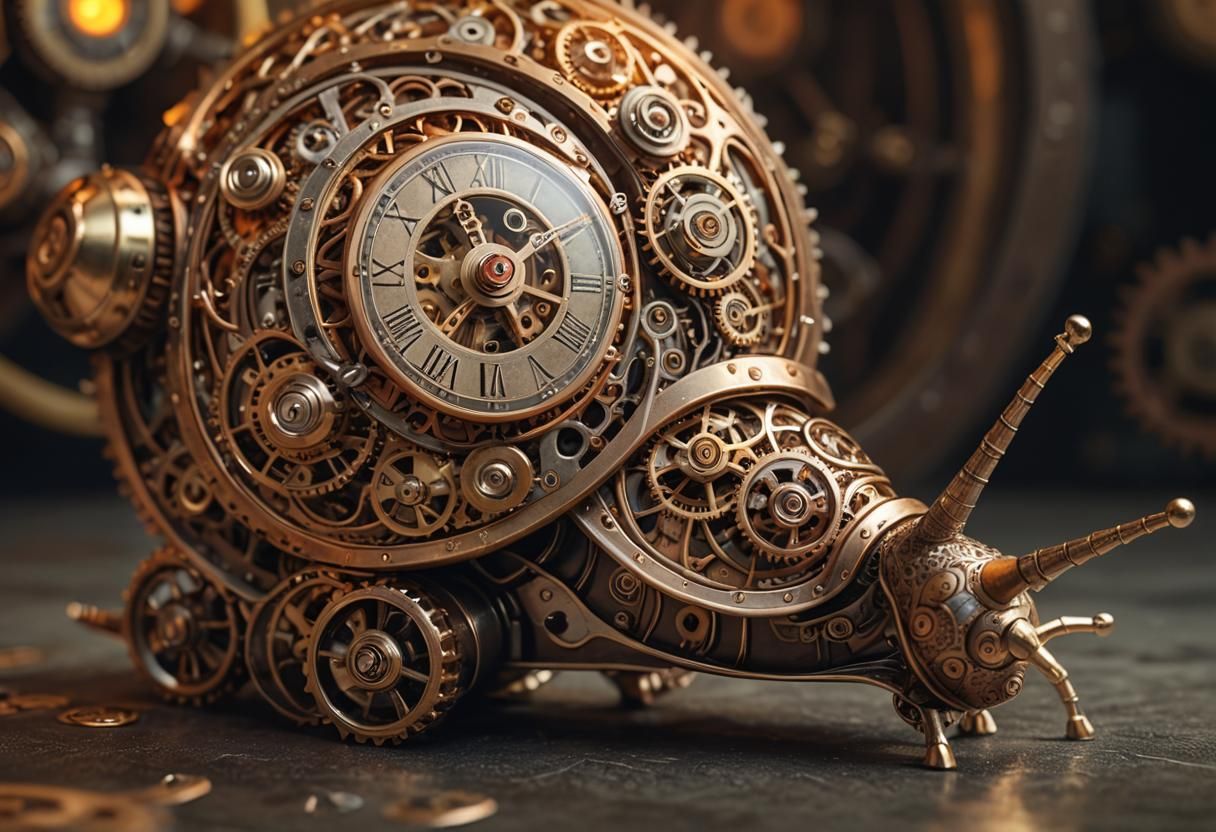 Steampunk Clockwork Snail Concept Art