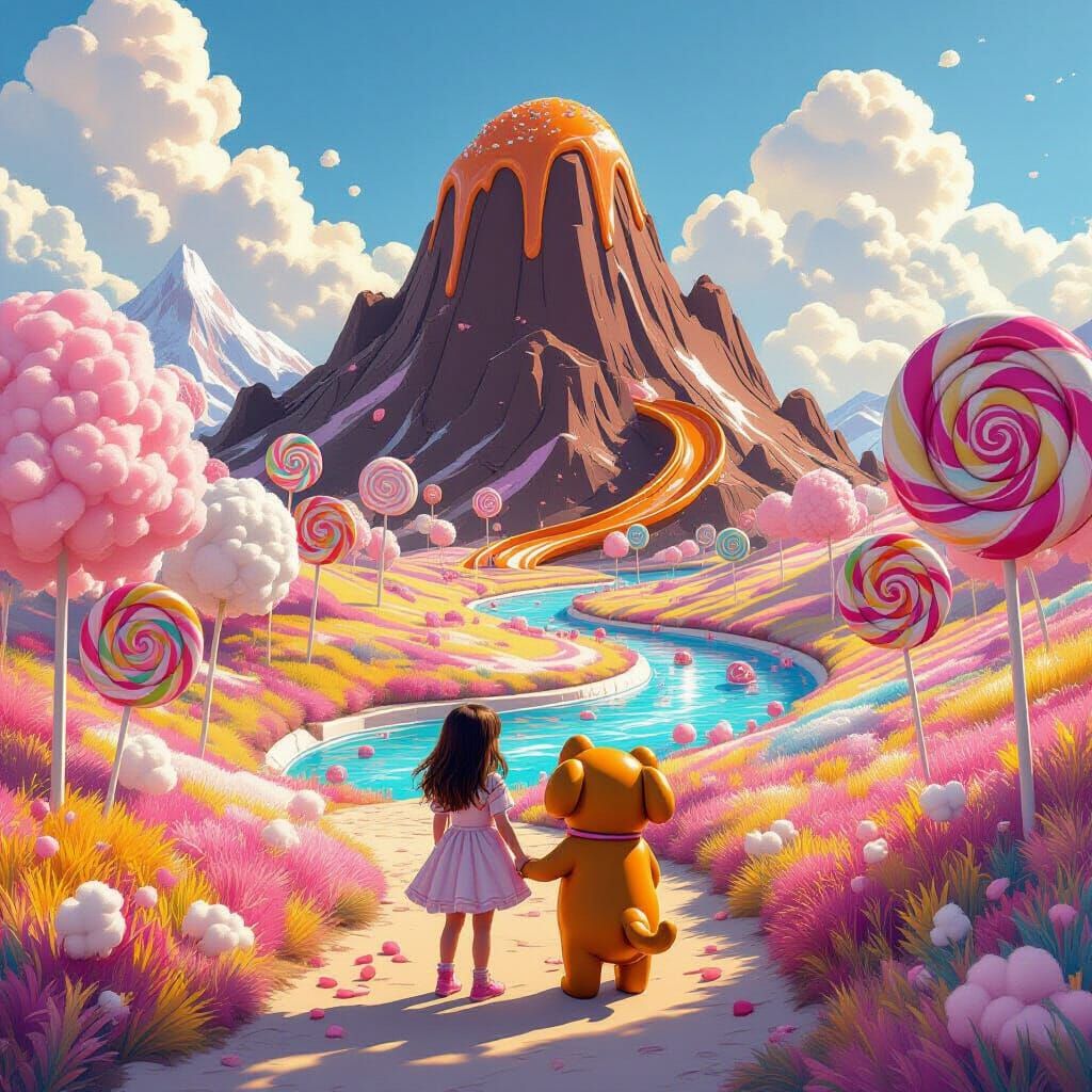 Candy World: A Vibrant Fantasy Landscape