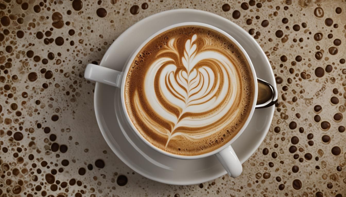 Macro Shot of Latte Art Spelling NIGHTCAFE