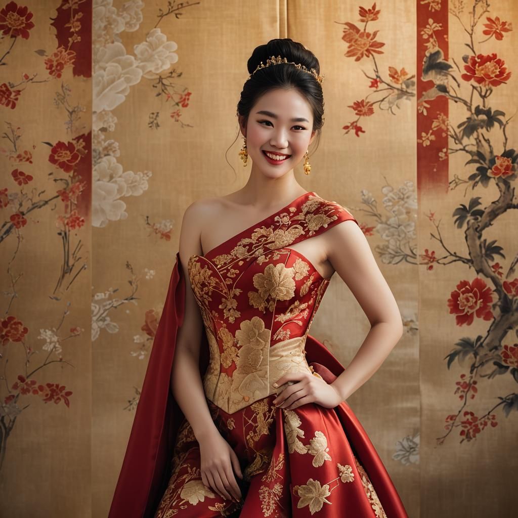 A young woman ilk  prin...