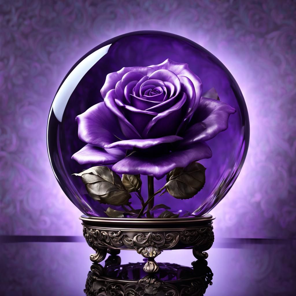 Purple glass rose