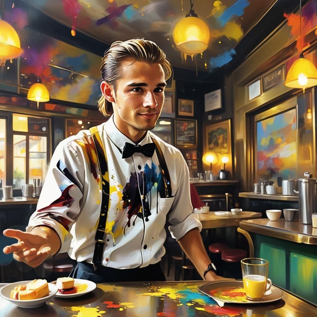 Pony-Tailed Waiter Explains Nuclear Fusion