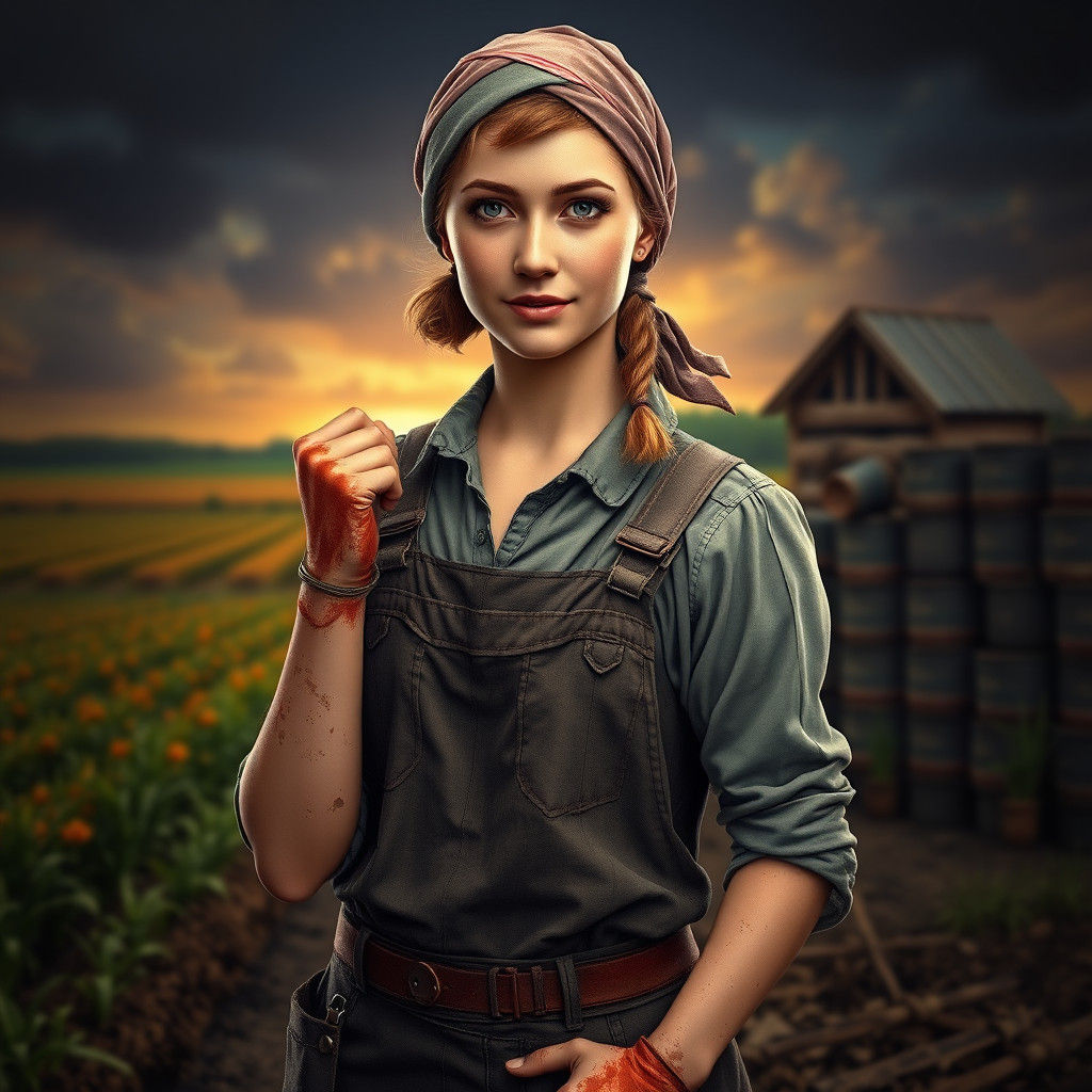 Empowering Portrait of World War II Land Girl