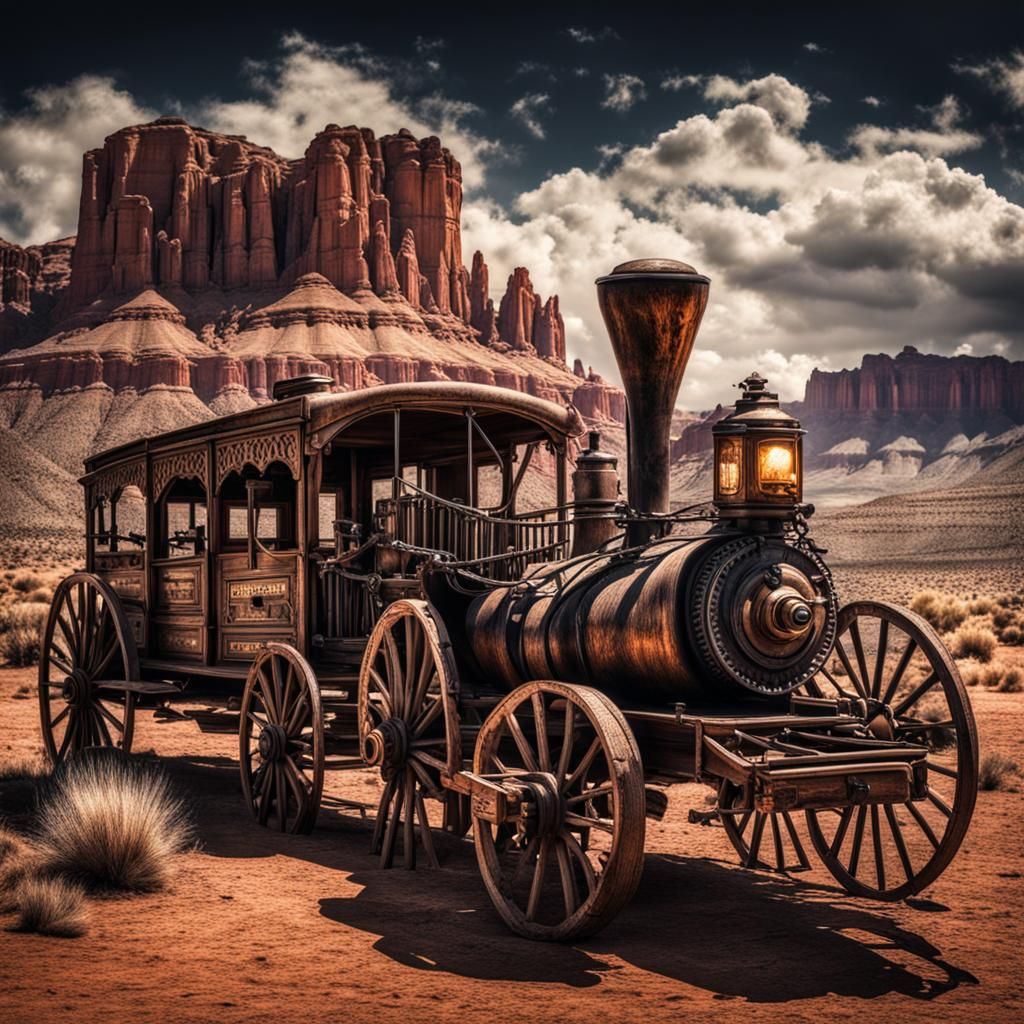 Hyperrealistic Wild West Scene in High Definition