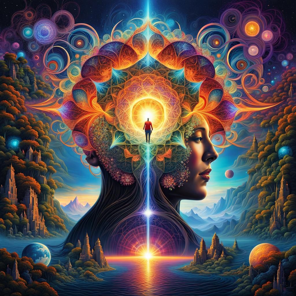 Infinite Consciousness: A Vibrant Digital Art Exploration