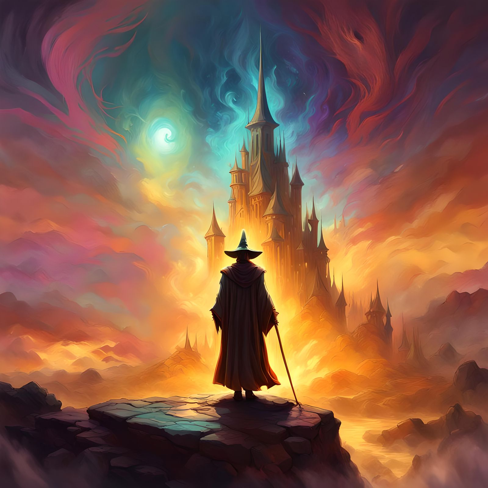 Fantastical Matte Painting in Deep Color, 8K