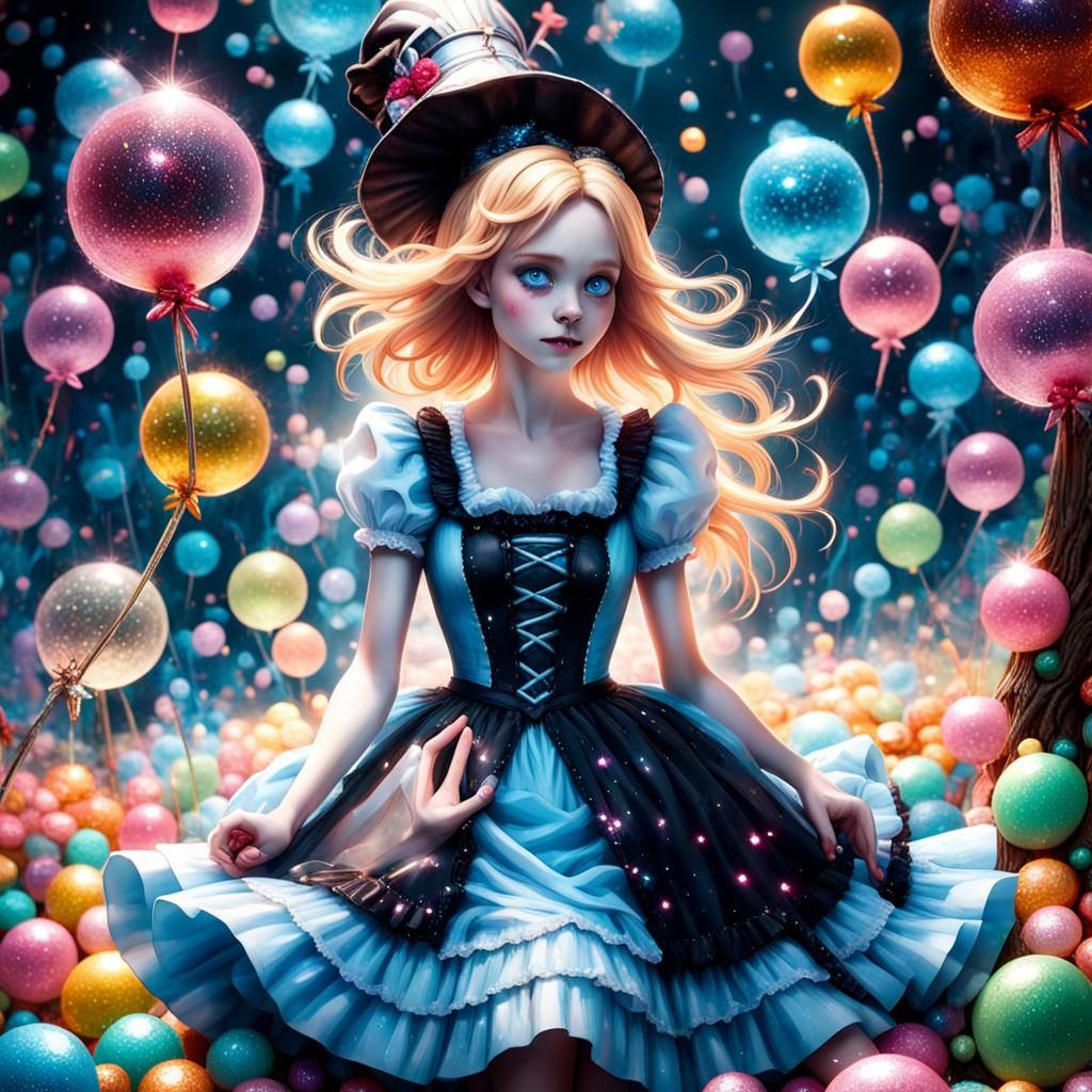 Alice in Candy Land: Glitterpunk Cartoon Fantasy