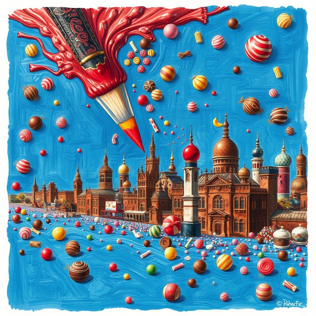 Magical Brush Paints Candyland in the Sky