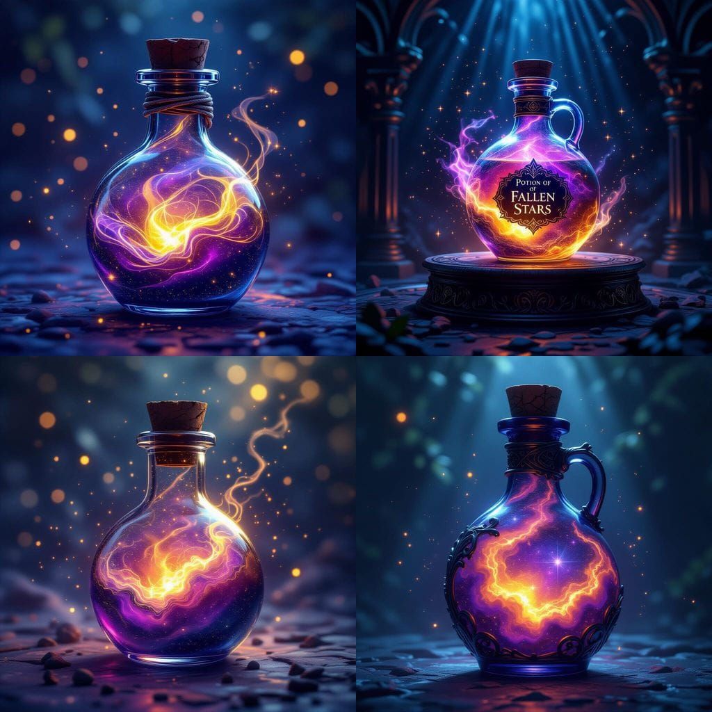 Fallen Stars Potion in Dark Fantasy Concept Art