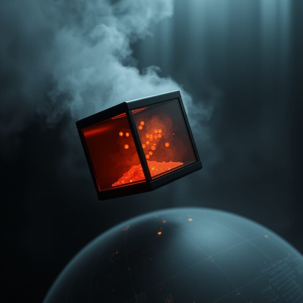 Opaque Black Box Orbits Digital Globe