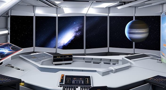 Billboard on a Space Station in 8k