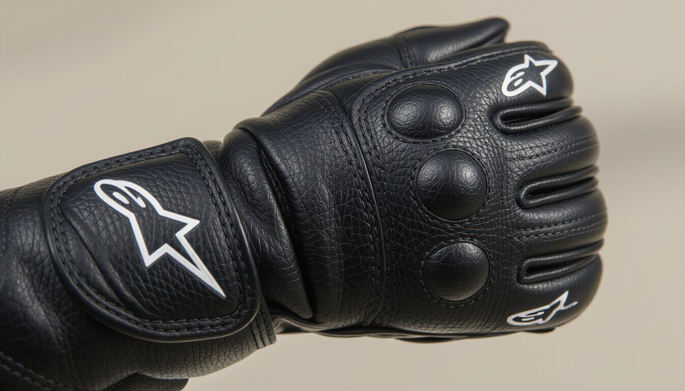 Alpinestars Glove Close-Up: Moody Lighting and Texture