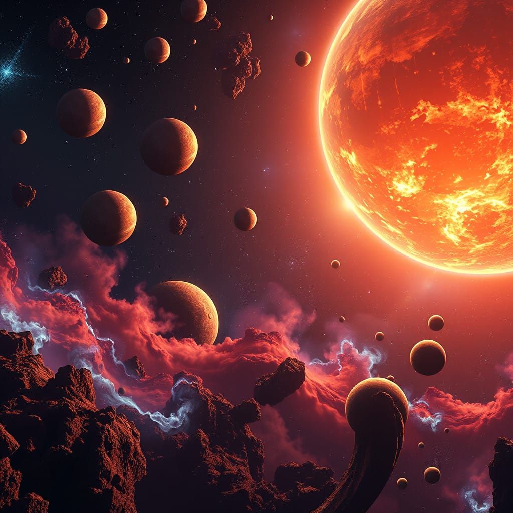 Cosmic Dreamscape in Vibrant Hues