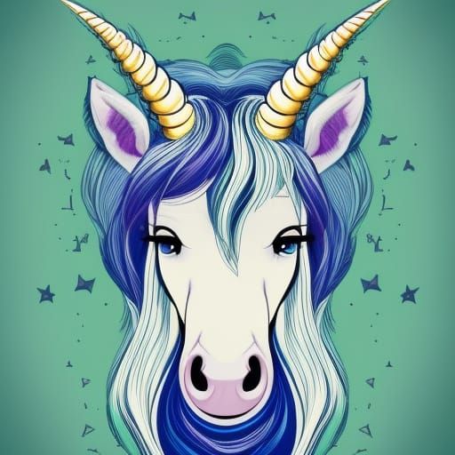 Whimsical Unicorn Pop Art T-Shirt Design
