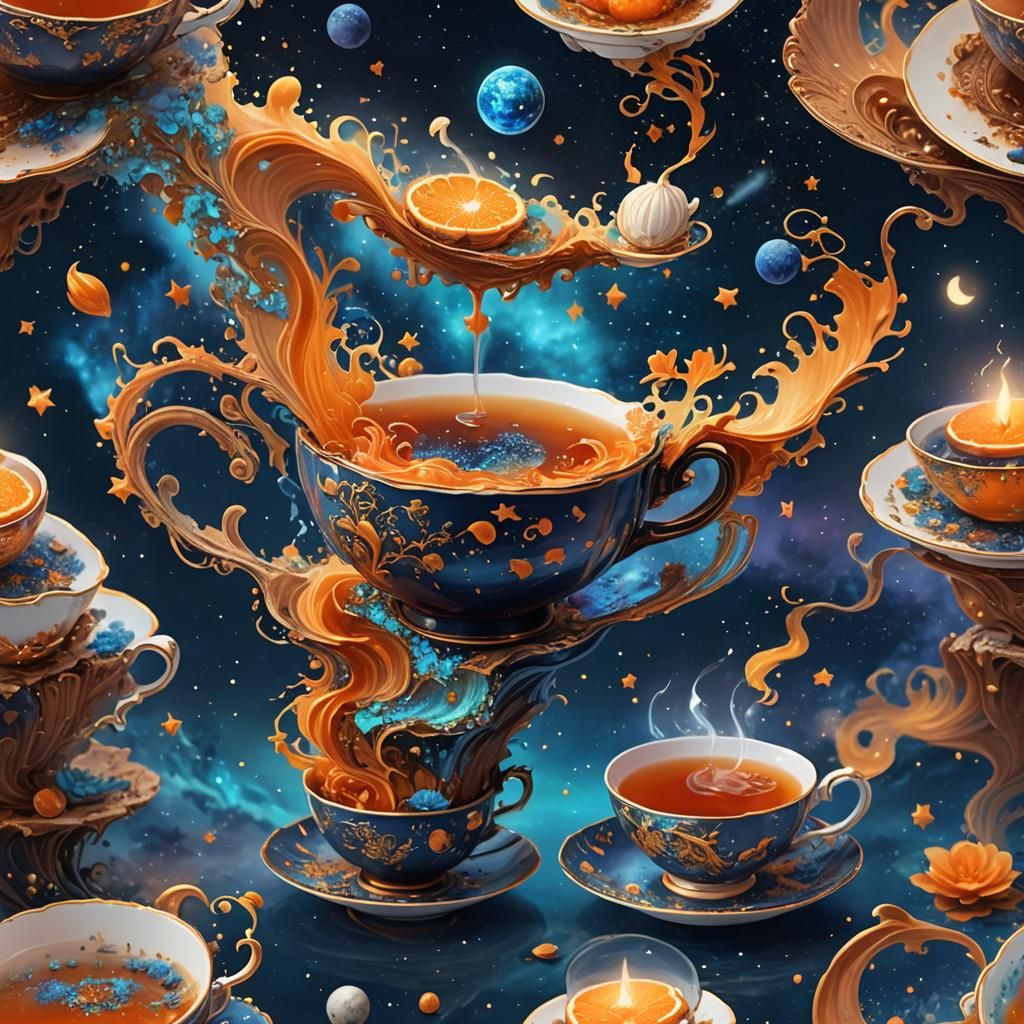 Night Sky Swirling in a Teacup: Matte Painting