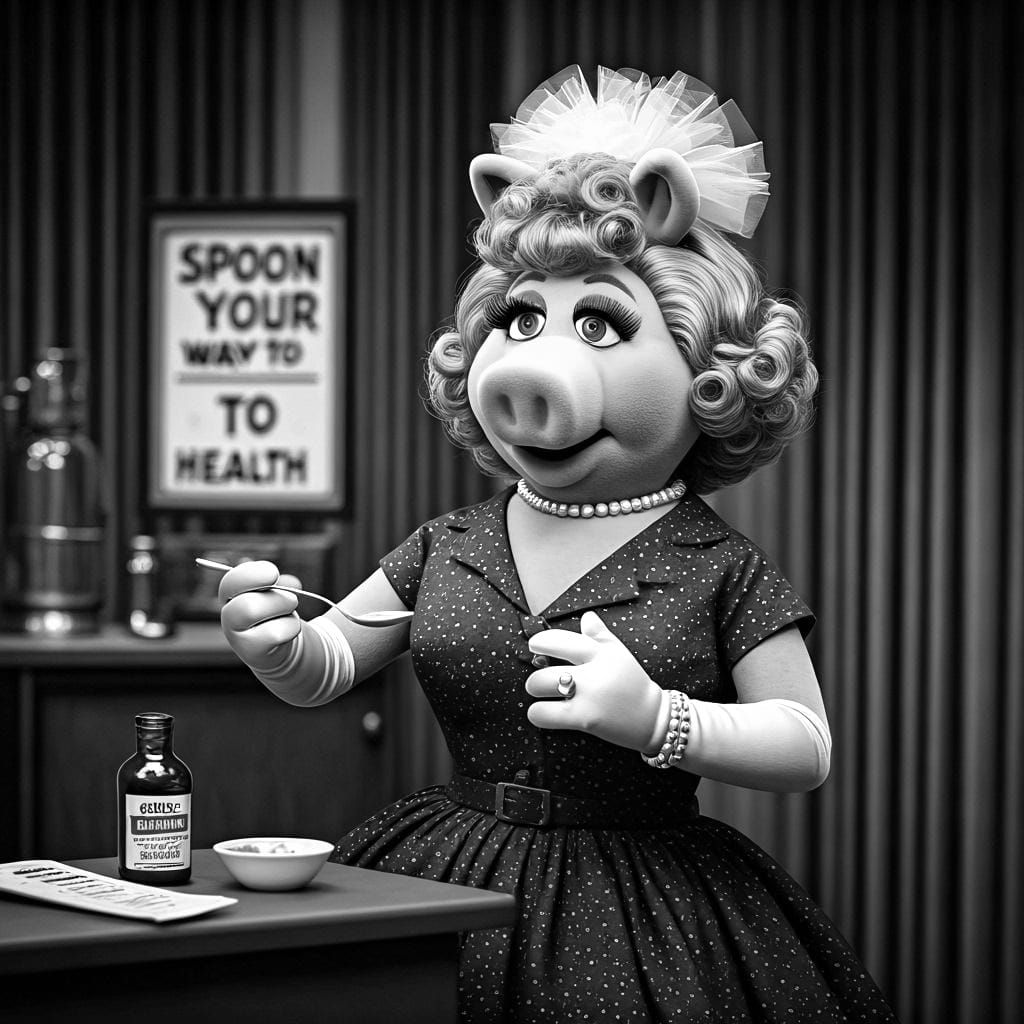 Miss Piggy Does Vitameatavegamin: 1950s TV Show