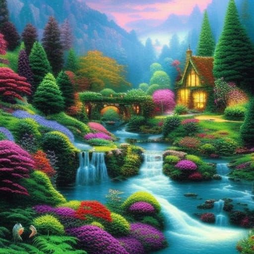 Ethereal Smurf Cat Fantasy in Hyperdetailed Style