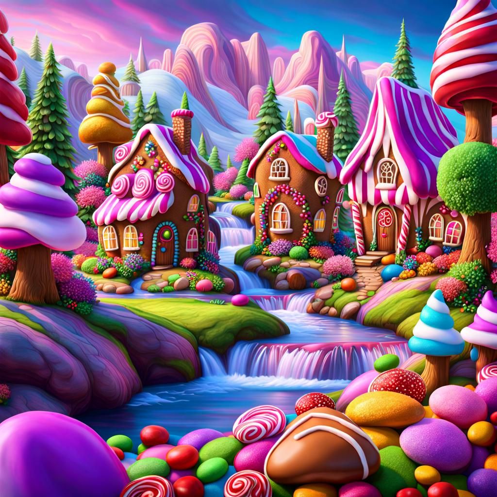 🍭Candy Cottages along the Grape Soda River 🍇