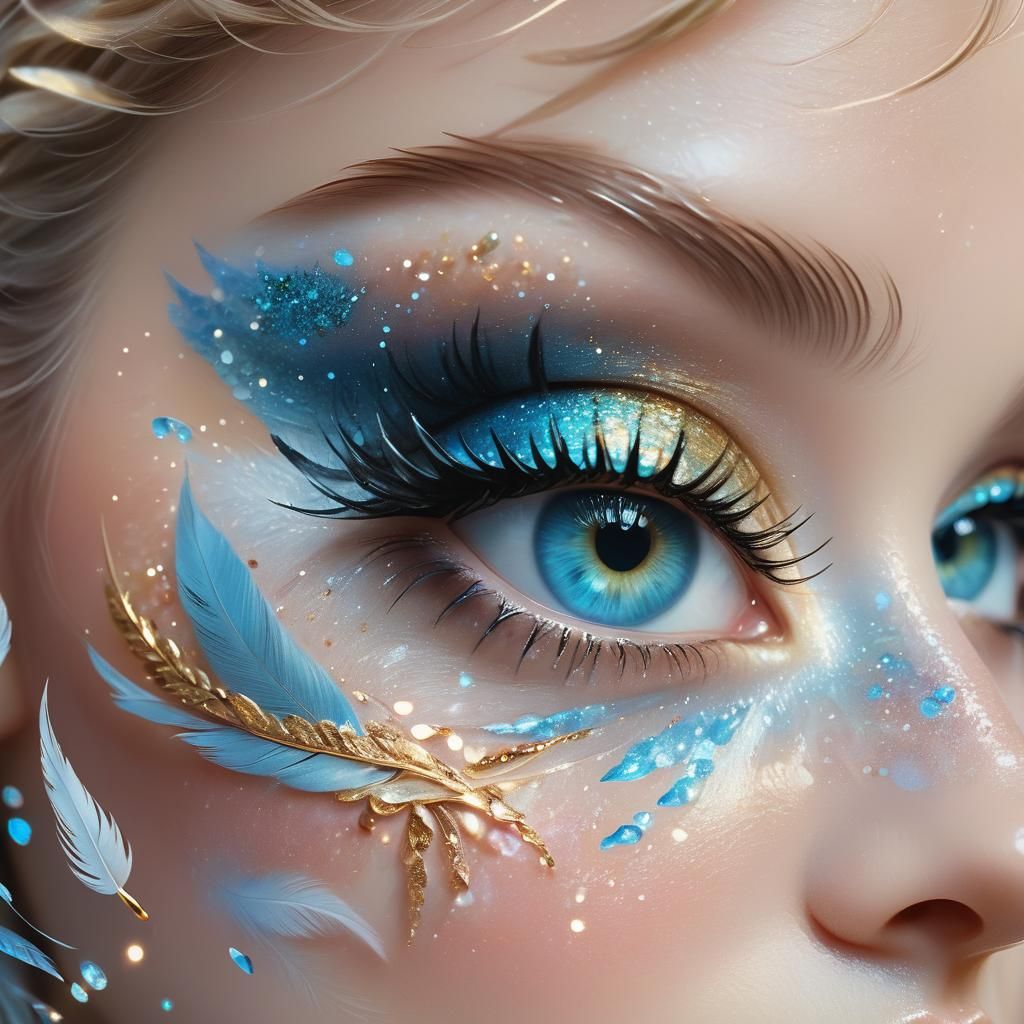 Ethereal Eye Fantasy Portrait in Soft Focus