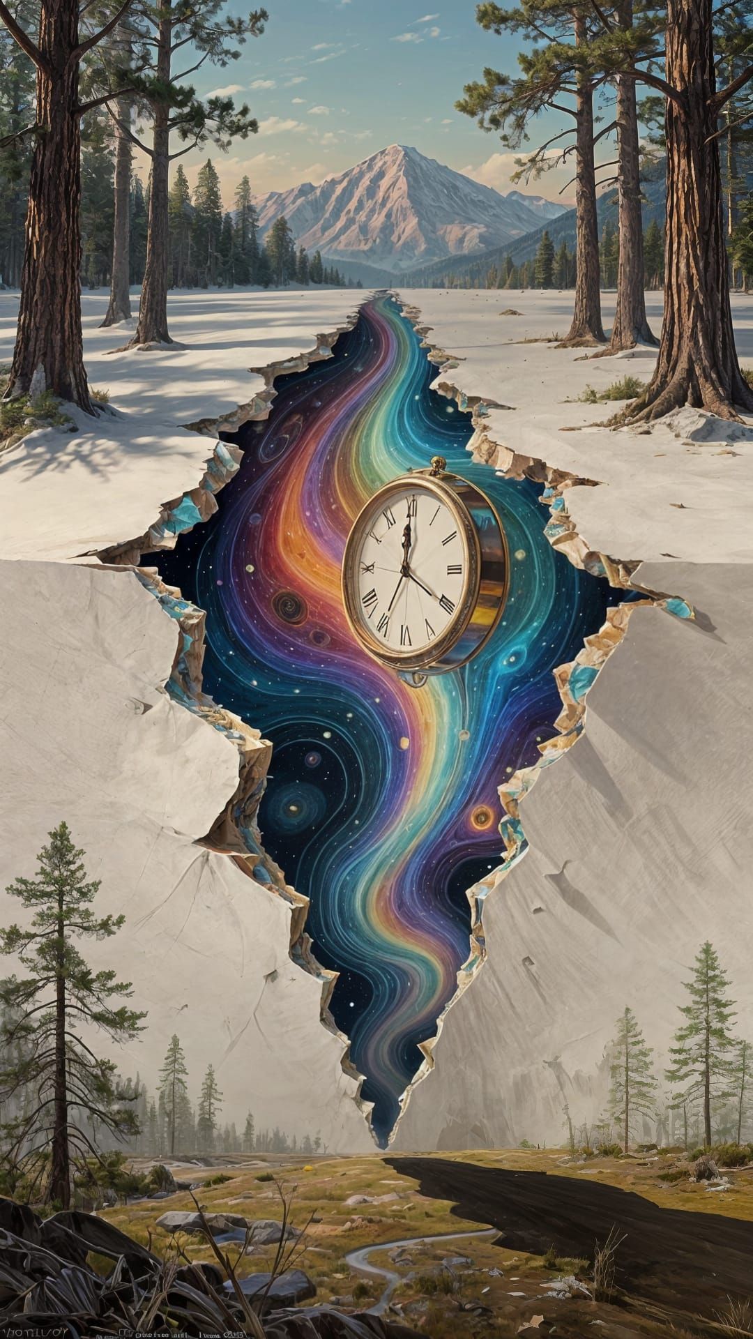 Surreal Psychedelic Matte Painting of a Timeless Moment