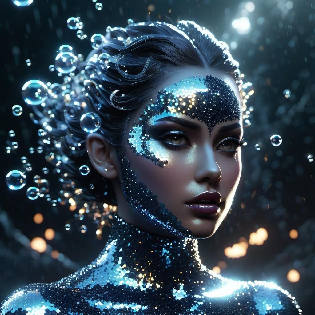 Stygian Elemental Tornado with Glitter and Bubbles