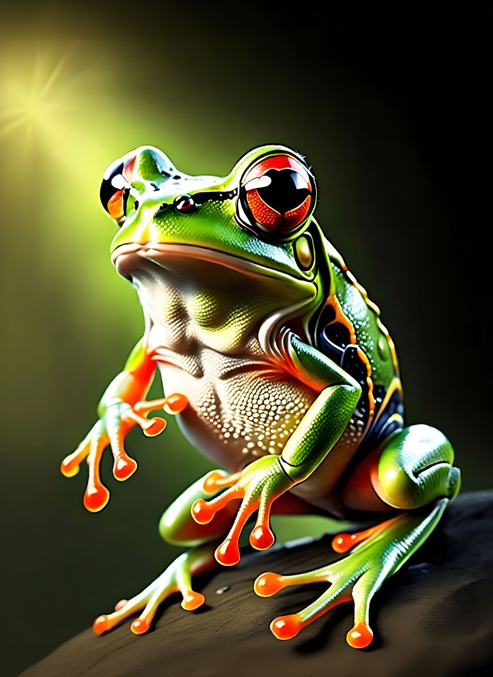 Frog Faces Alien: Comic Book Style Space Battle