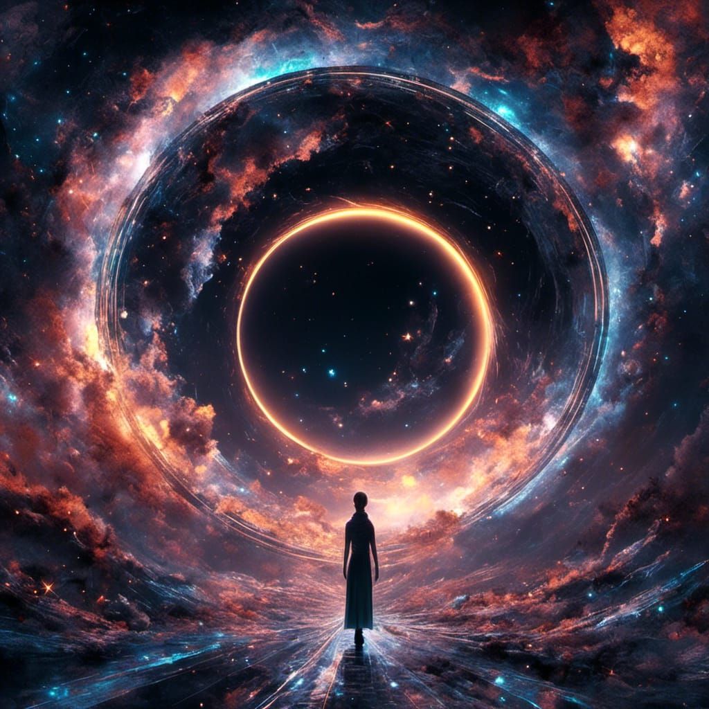 Iridescent Space Portal Gateway in Ultra High Definition