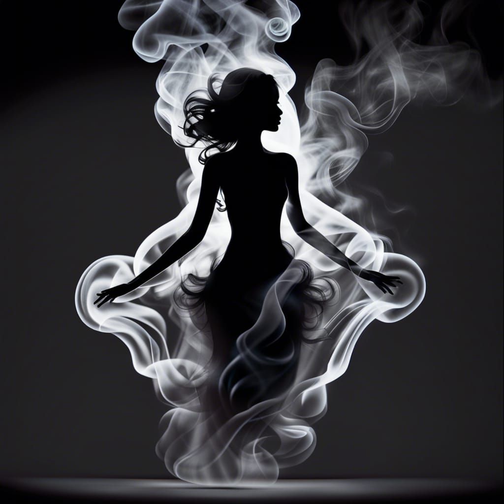 Ethereal Smoke Torso of a Girl