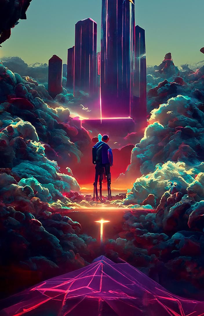 Digital Afterlife Meeting: A Hyperdetailed Art Piece