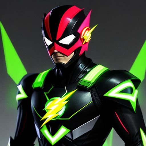 Flash Kamen Rider in Neon Colors