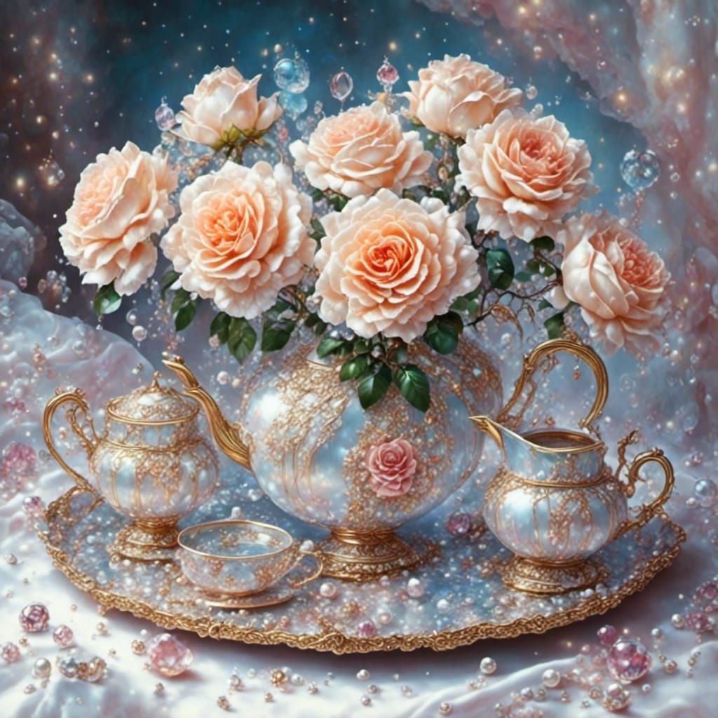mother-of-pearl teapot