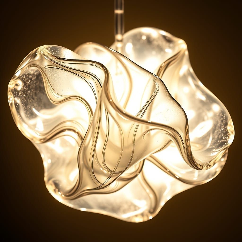 Ethereal Glass Form in Photorealistic Style