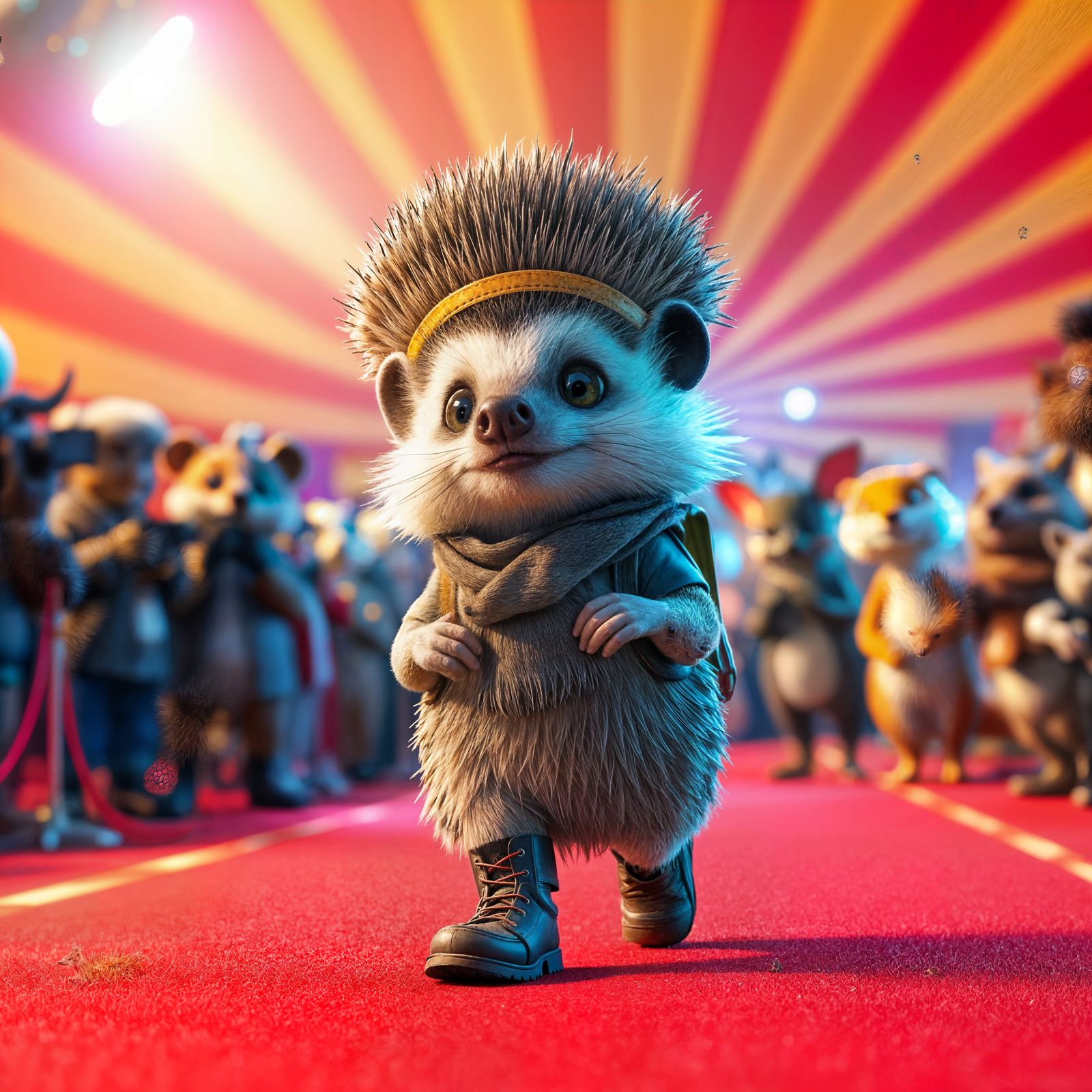 Charismatic Hedgehog Rapper Shines on the Red Carpet