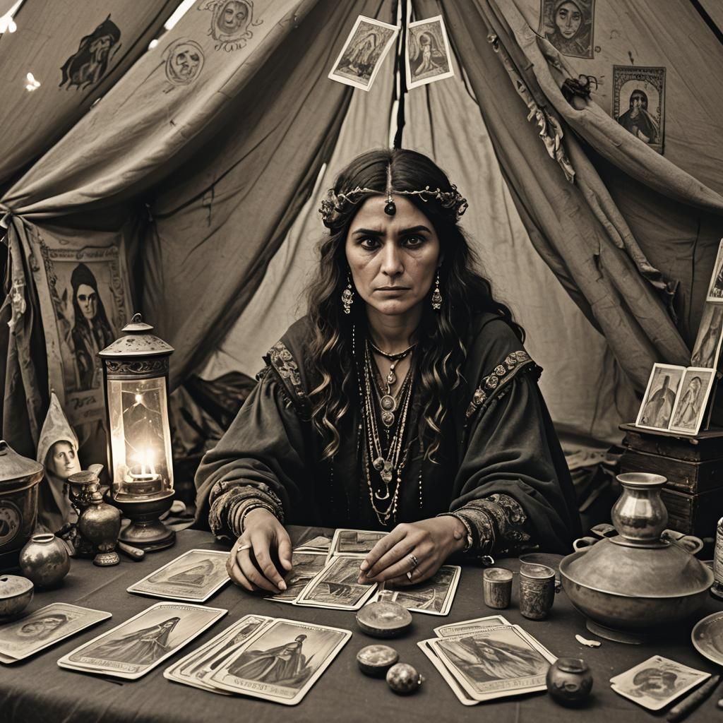 Mysterious Gypsy Tarot Reader Reveals Fate