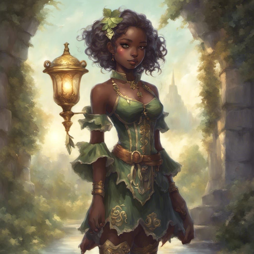 Fantasy Anime Elf Girl in Ethereal Style