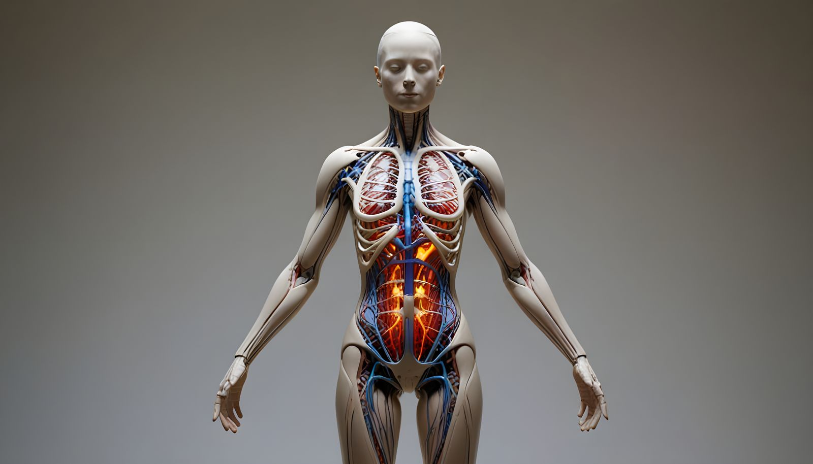 Radiant Female Form in Harmony with Inner Light