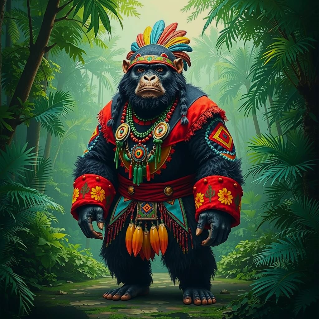 International Uakari in Exotic Rainforest