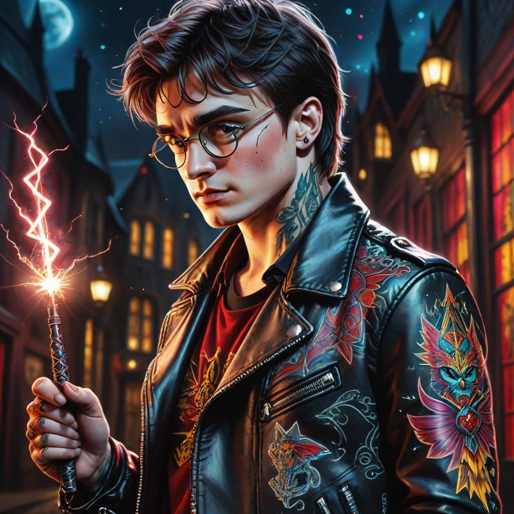 Ed Hardy Harry Potter Tattoo Art