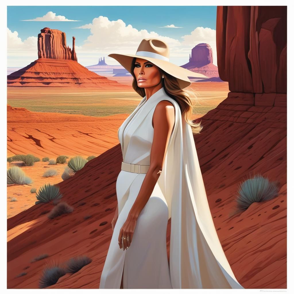 Melania Trump in Monument Valley Illustration