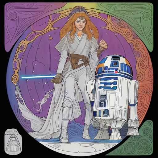 Whimsical Star Wars Art in Bilibin Style