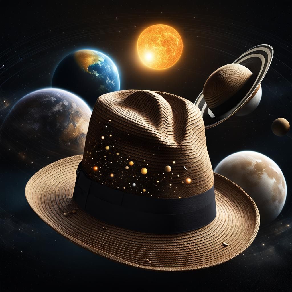 A Solar System of Hats in Digital Art