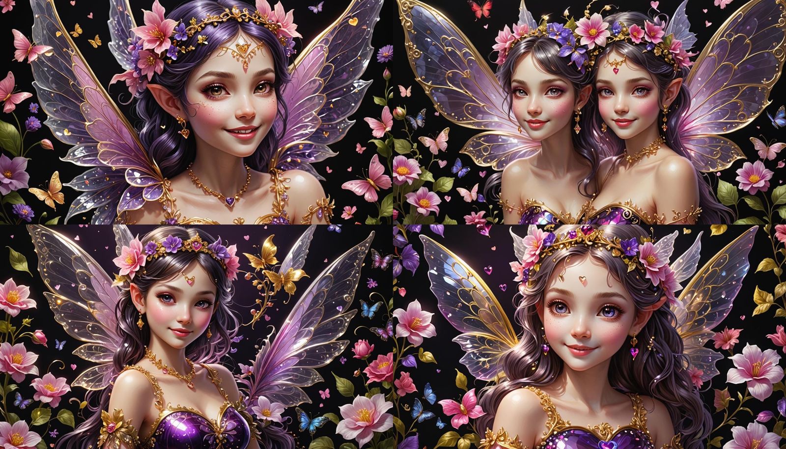 Ornate Fairy with Heart in Hyperrealistic Style