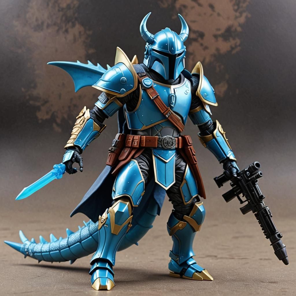 Blue Dragon Mandalorian Action Figure
